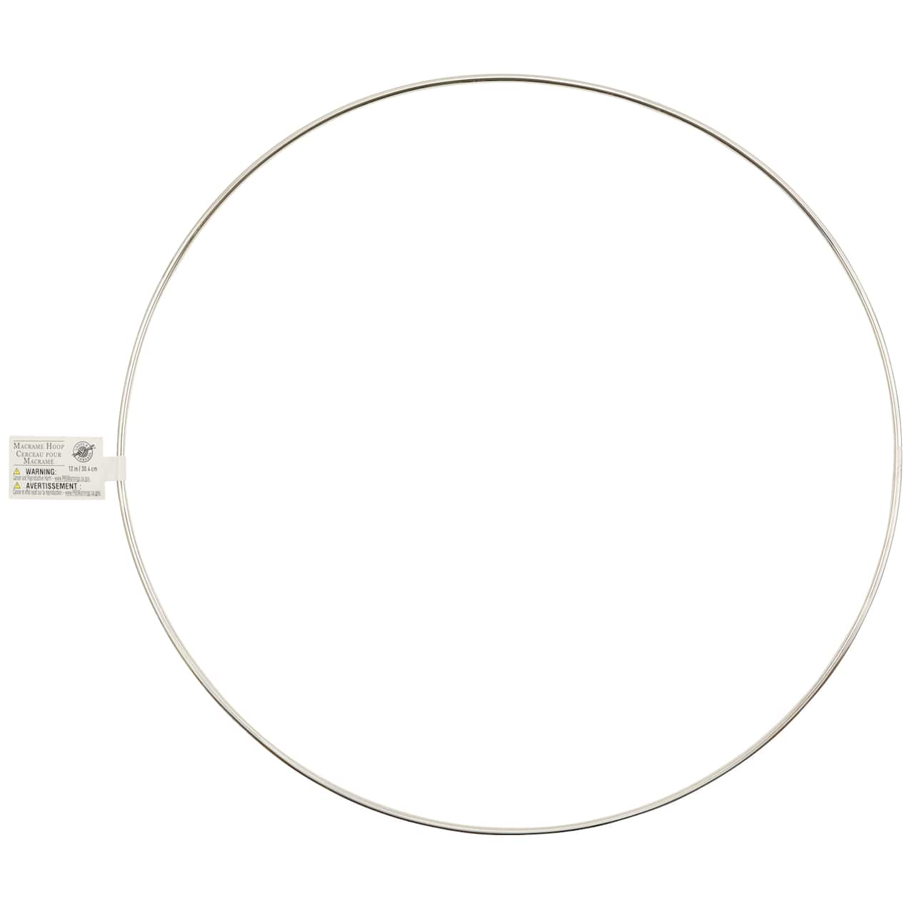36 Pack: Nickel-Plated Macramé Hoop by Loops & Threads®